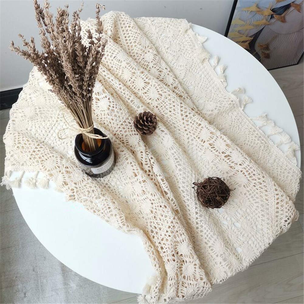 Скатертина Vintage Lace Crochet квадратна бавовняна 105 x 105 cm Бежева, фото №5