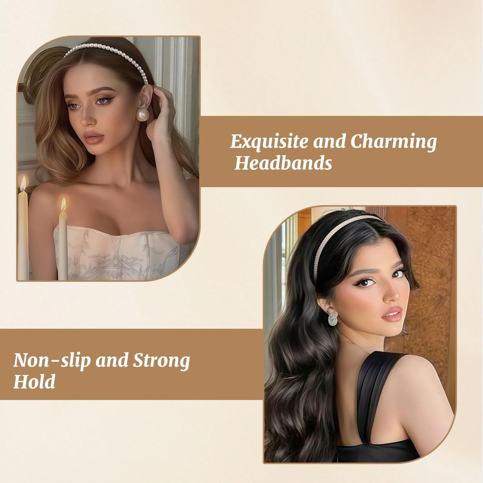 Обруч VelvetGlow з перлинами, фото №5