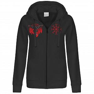 Куртка з капюшоном SONS OF ODIN Fenriswolf Odins Death Nordic Compass Thor Wotan Fenrir Жіноча - Фото 1