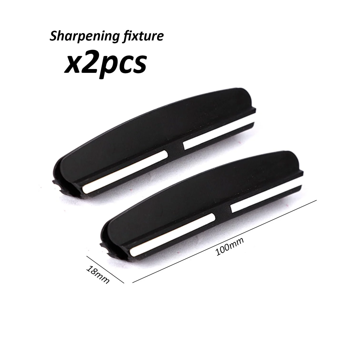 Тримач для заточування ножів 2 штуки 22 x 18 x 100 мм Чорний, фото №2