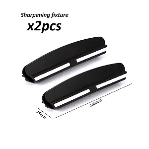 Тримач для заточування ножів 2 штуки 22 x 18 x 100 мм Чорний synthetic.ua - Фото 1