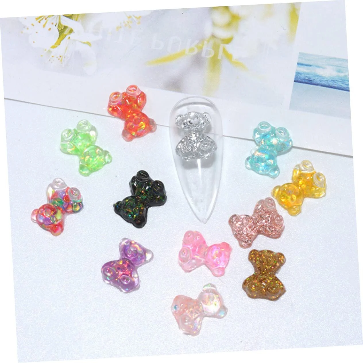 Прикраса для нігтів FOMIYES Ведмедики 200 шт, фото №5