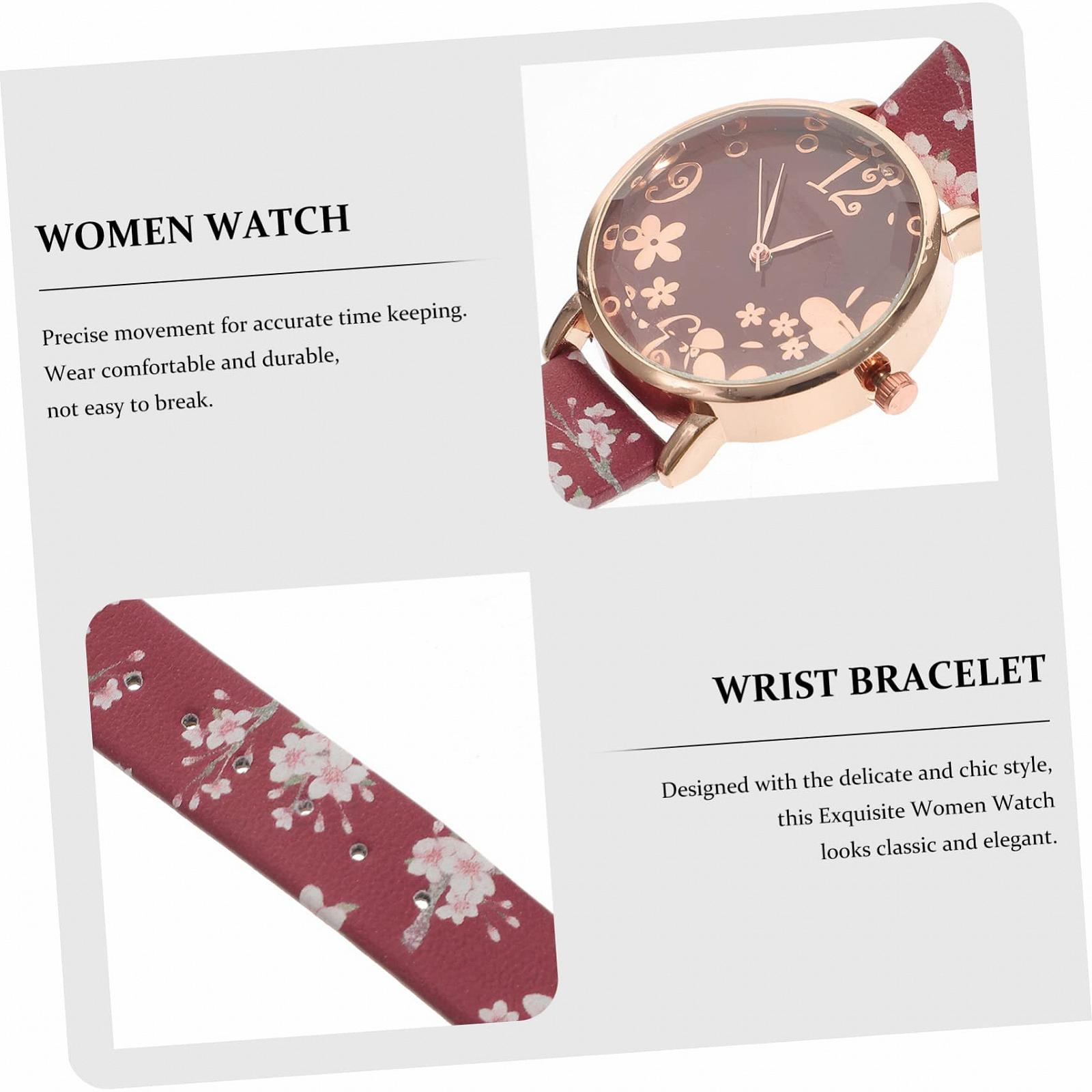 Годинник LIFKOME Золотий Жіночий Червоне Скло, фото №7