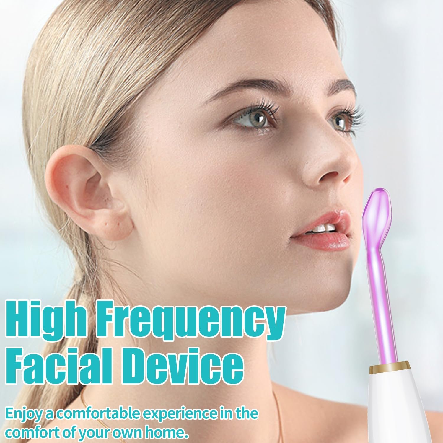 Прибор для лица TUMAKOU High Frequency Stick для подтяжки кожи, уменьшения морщин, лечения акне, прибор для кожной терапии, массажер для лица с 6 аргоновыми палочками, фото №5