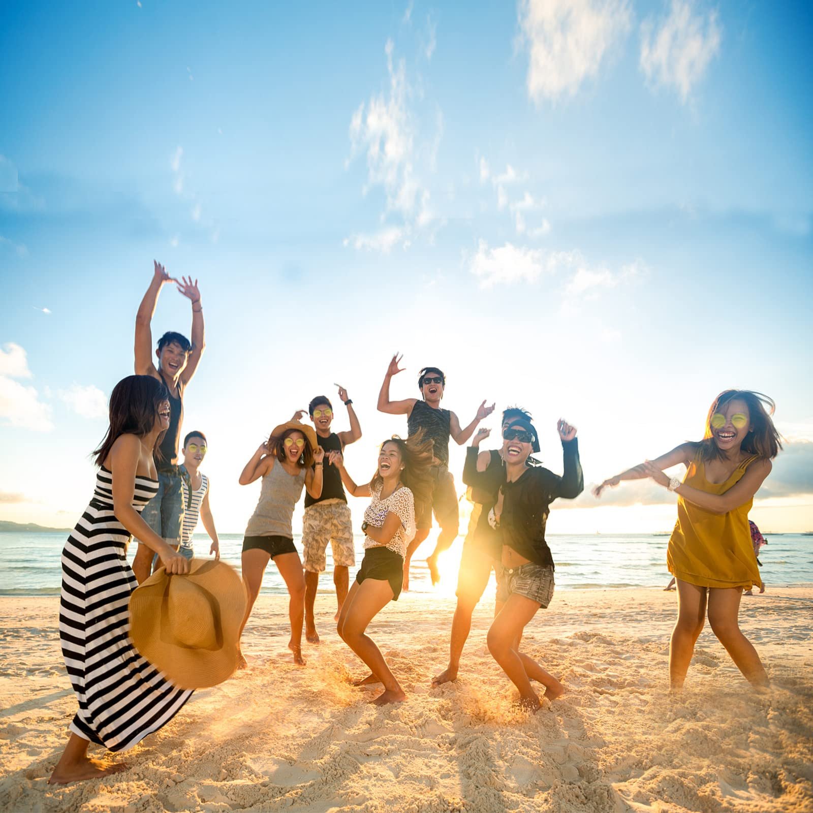 Сонцезахисні окуляри круглі в стилі ретро, різнокольорові, 6 шт, фото №4