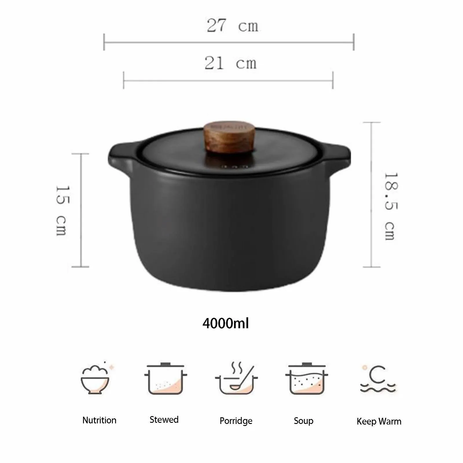 Каструля для запікання керамічна багатофункціональна для духовки, фото №2