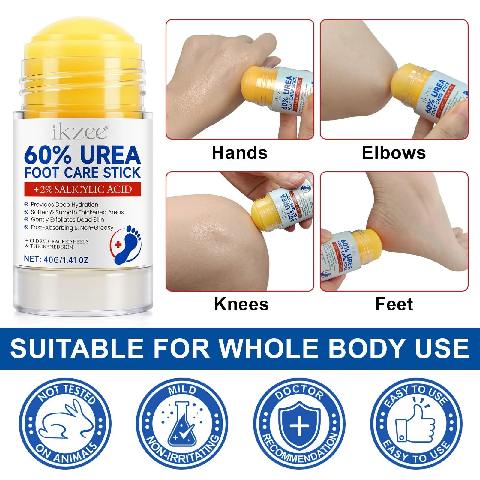 Крем-стик для ног Urea Cream 60% увлажняющий против трещин 2 шт., фото №7 Крем-стик для ног Urea Cream 60% увлажняющий против трещин 2 шт., фото №7