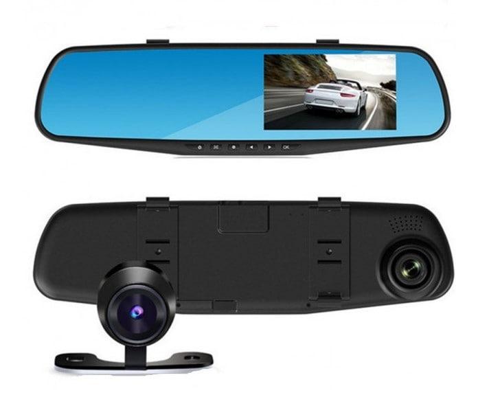 Автомобильное зеркало видеорегистратор для машины на 2 камеры VEHICLE BLACKBOX DVR 1080p камерой заднего вида, фото №3 Автомобильное зеркало видеорегистратор для машины на 2 камеры VEHICLE BLACKBOX DVR 1080p камерой заднего вида, фото №3