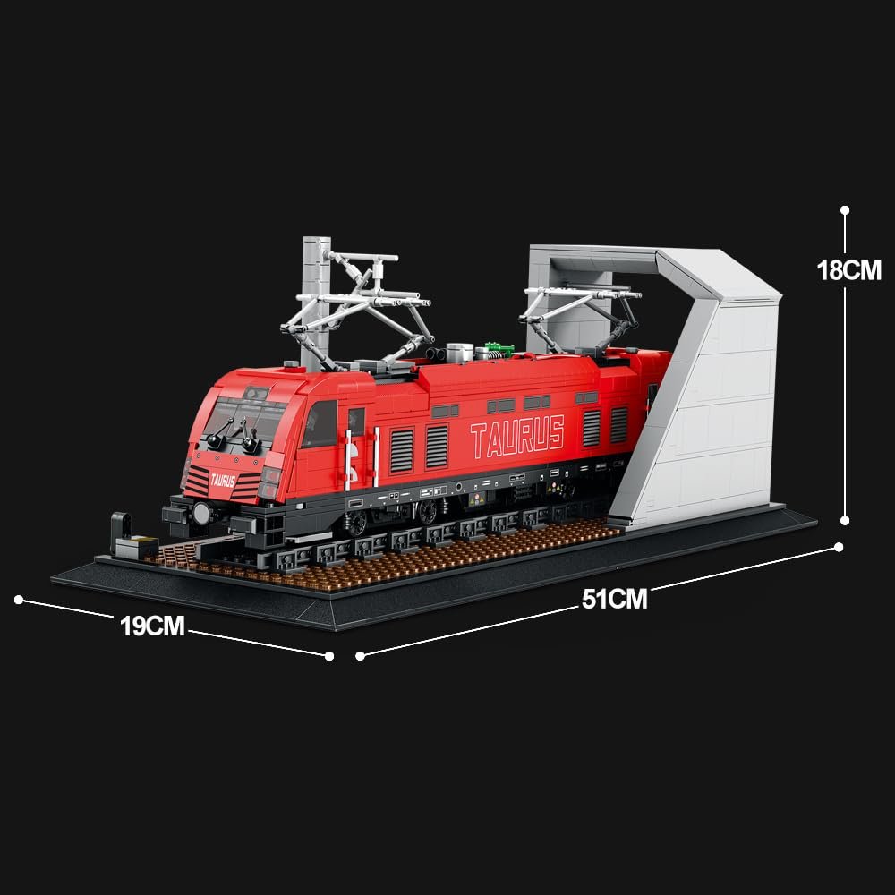 Конструктор Reobrix 66020 City Пасажирський Потяг MOC ES64U2 Електричний Локомотив 1939 частин, фото №9