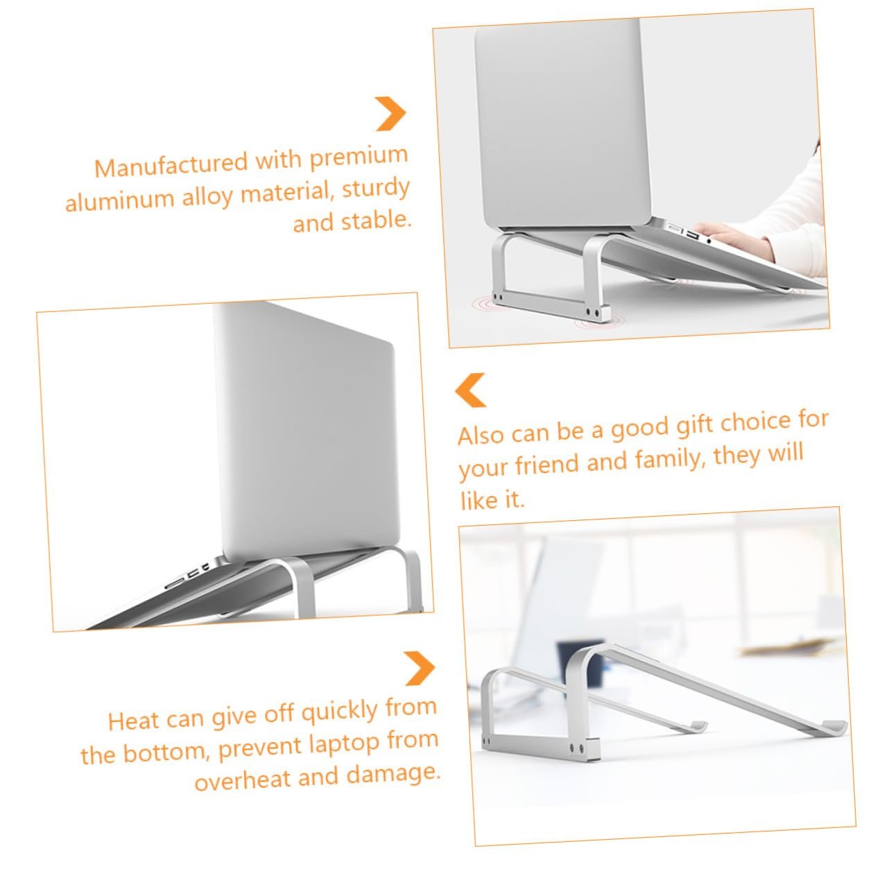 Подставка для ноутбука Tofficu Алюминиевый сплав Серебряный, фото №7