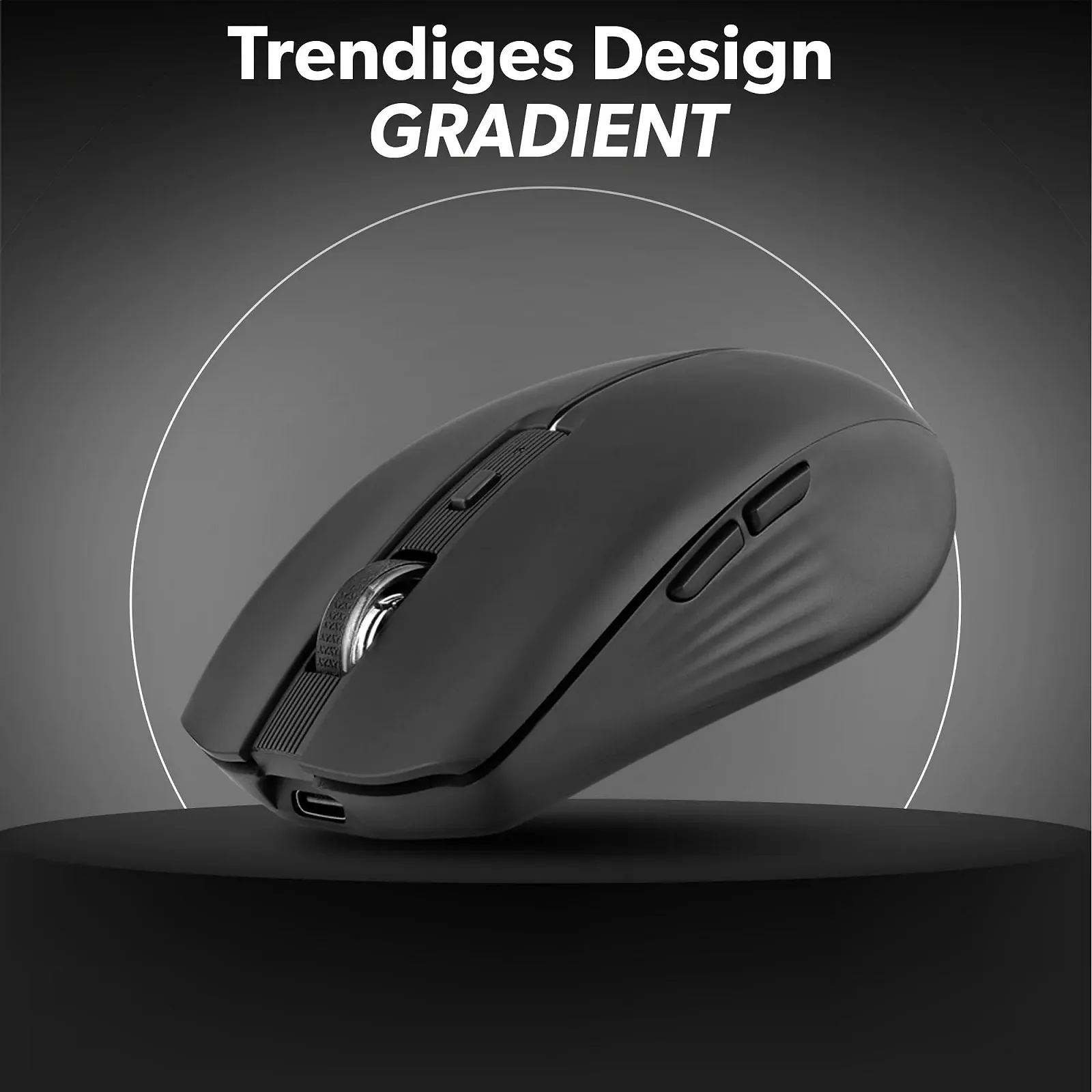 Мышь Беспроводная T'nB Dual Mode Bluetooth и USB-A, Перезаряжаемая, 1600 DPI, 6 Кнопок, Черный, фото №2