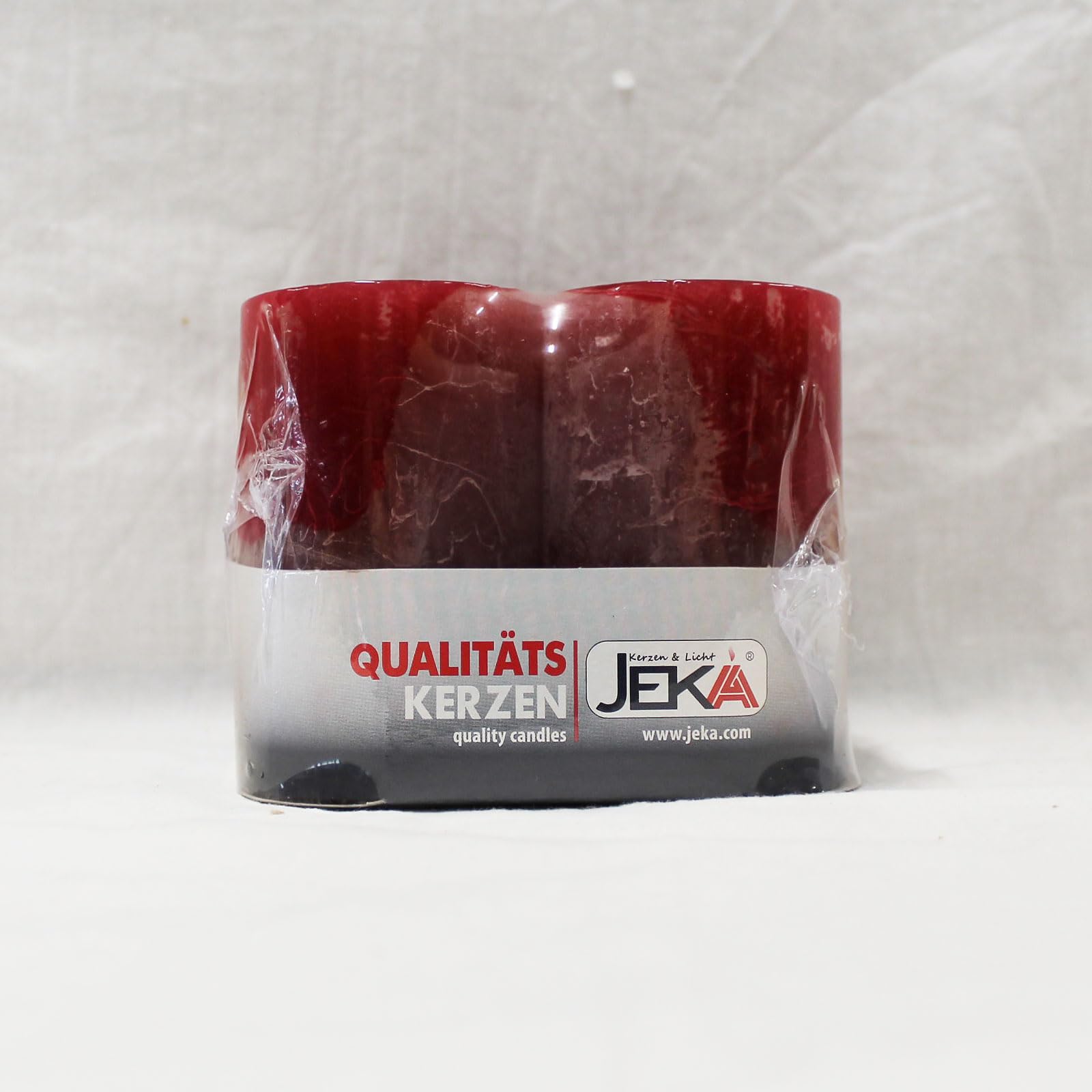 Свічки JEKA Kerzen GmbH Ebersbacher Rustic Pillar Bordeaux Діаметр 50 x Висота 80 мм 4 штуки, фото №7