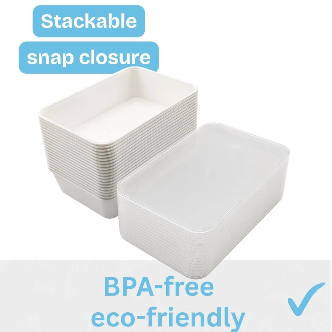 Контейнери для зберігання продуктів Enpack 1000 мл герметичні BPA Free білий набір 10 шт., фото №3