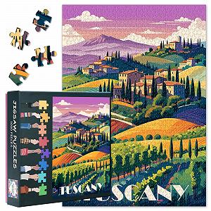 Пазл Italy Tuscany Vintage Travel 1000 деталей 70 x 50 см - Фото 1