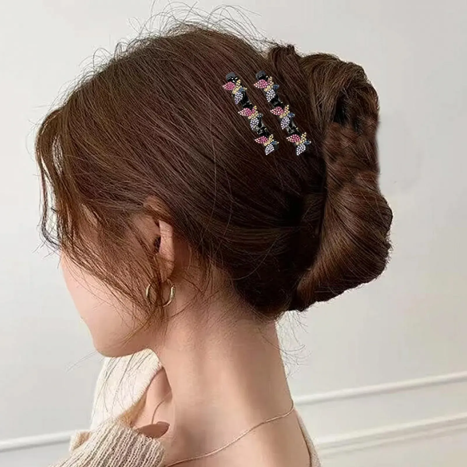 Заколки для волос плетеные для женщин Geflochtene Haarspangen, заколки-бабочки для кос, заколка для укладки волос для девочек и женщин - заколки для волос, модные плетенки, милая заколка, клип-утка, фото №2