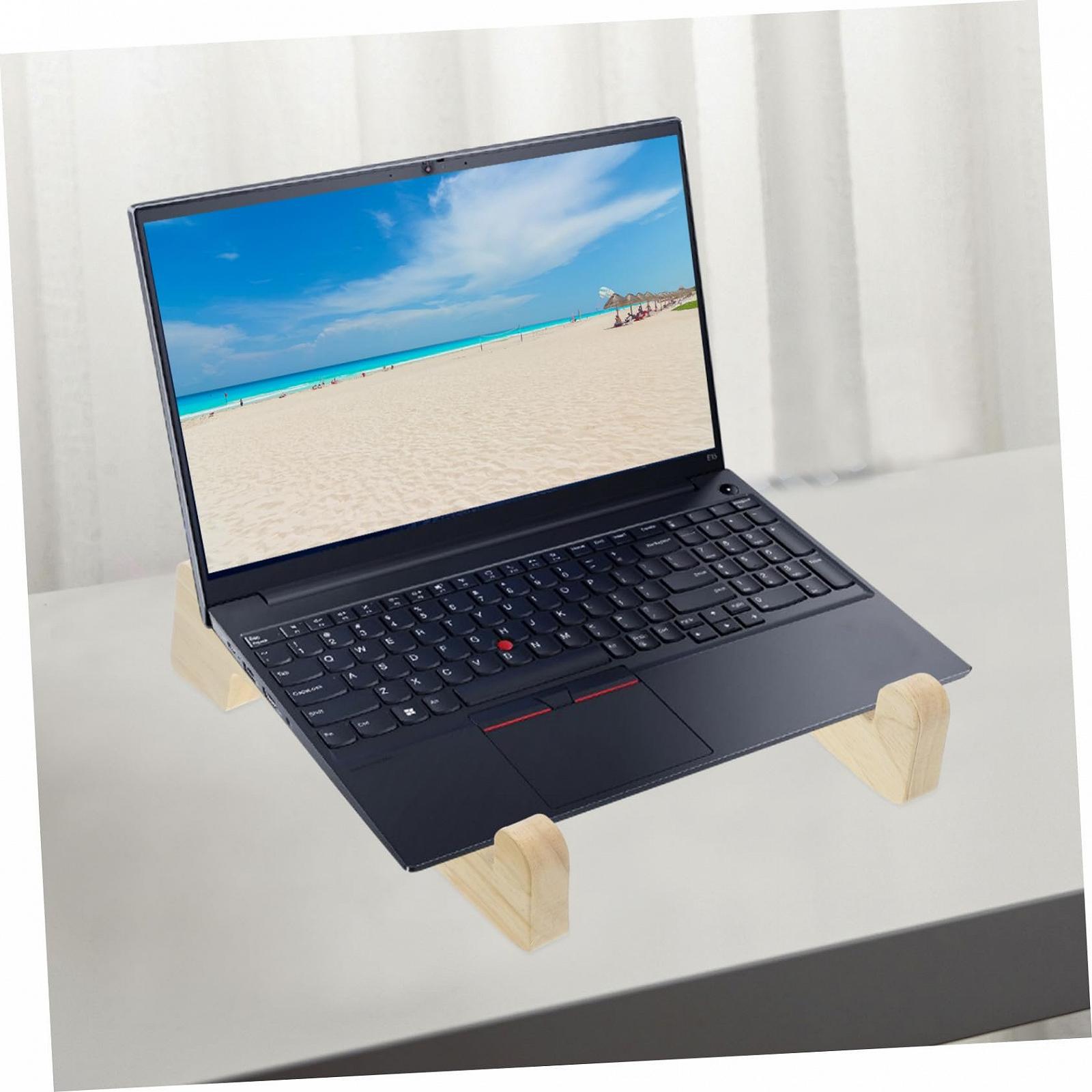 Підставка для ноутбука Деревʼяна Ергономічна Настільна Міцна Портативна (2 шт. в упаковці), фото №8