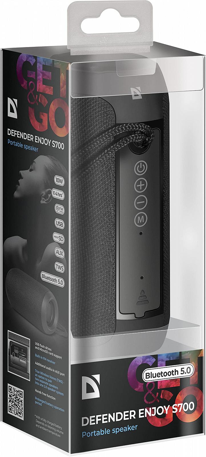 Колонка Defender Enjoy S700 Bluetooth, Портативна Bluetooth 5.0 зі Стерео True Wireless, Функція Гучного Зв’язку, із FM Радіо, USB/MicroSD для Дому та Саду, фото №7