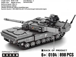 Конструктор танк Technik Leopard 2A7, 898 деталей, военный, совместимый с крупными брендами, серый цена на synthetic.ua - Фото 1 Конструктор танк Technik Leopard 2A7, 898 деталей, военный, совместимый с крупными брендами, серый synthetic.ua - Фото 1