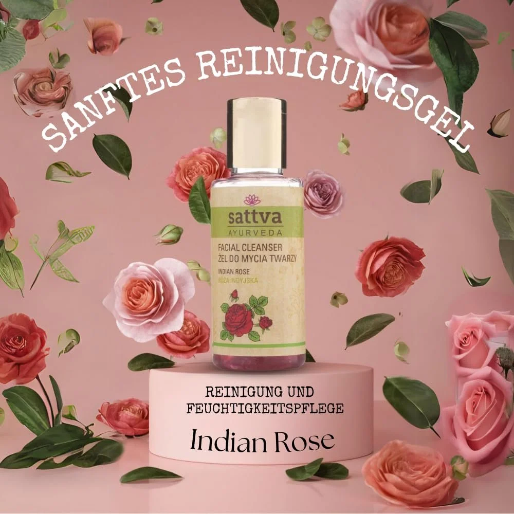 Гель для умывания Sattva Indian Rose Увлажняющий Мягкий гель для умывания лица для мужчин и женщин, без SLES и парабенов Увлажняющее средство для умывания лица 100 мл, фото №2