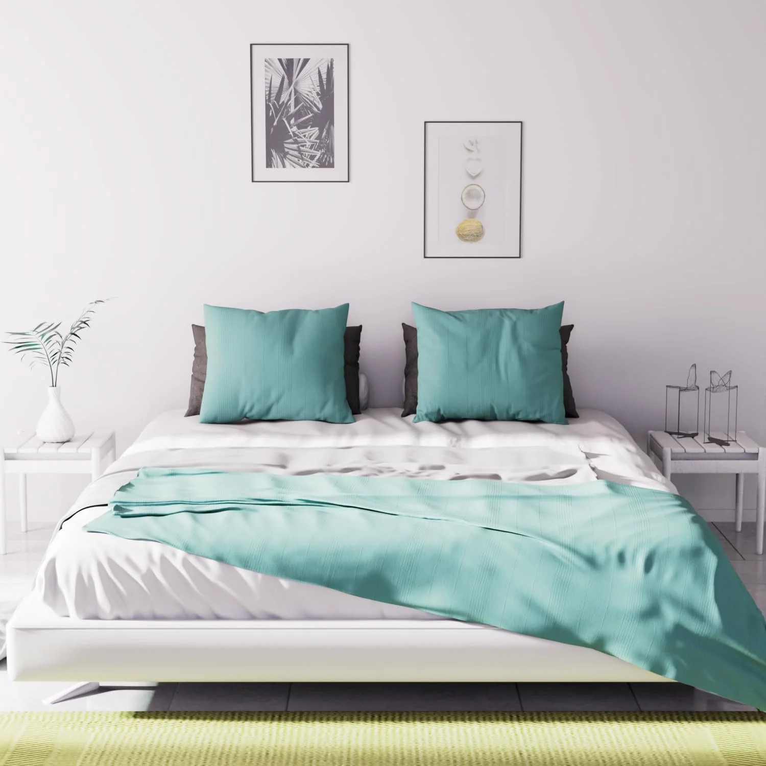 Покривало Тип Soleil d'ocre Adele 220 x 240 см Лагунний Блакитний, фото №3