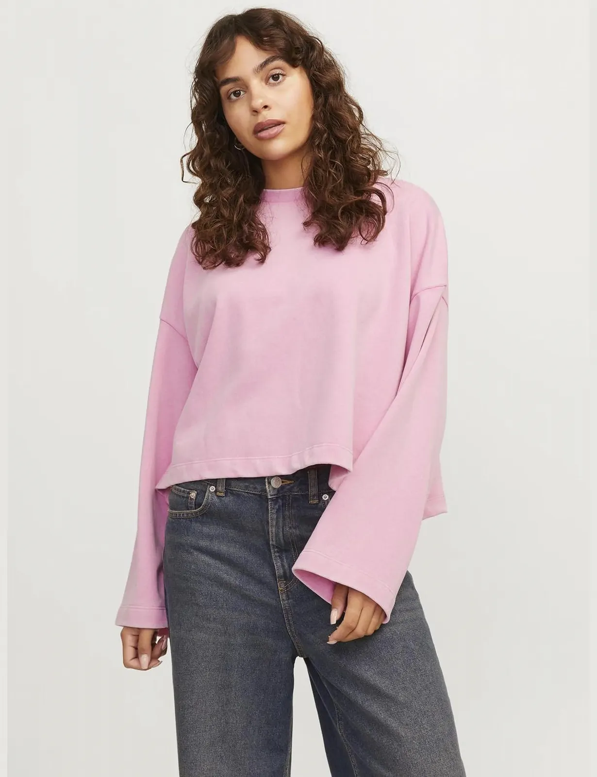 Женская Толстовка JJXX Jxelizabeth Свободная LS Короткая Круглая SWT, фото №3