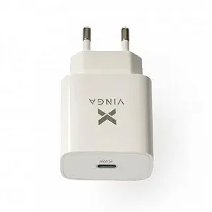 Зарядное устройство Vinga PD Type-C 20W Charger white VWCPDC synthetic.ua - Фото 1