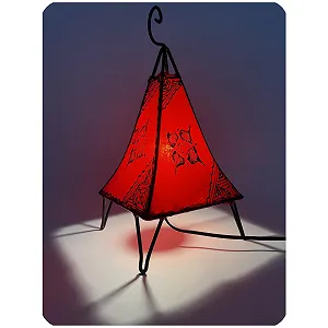 Настільна лампа Simandra Oriental Pyramid 40 см Червоний synthetic.ua - Фото 1