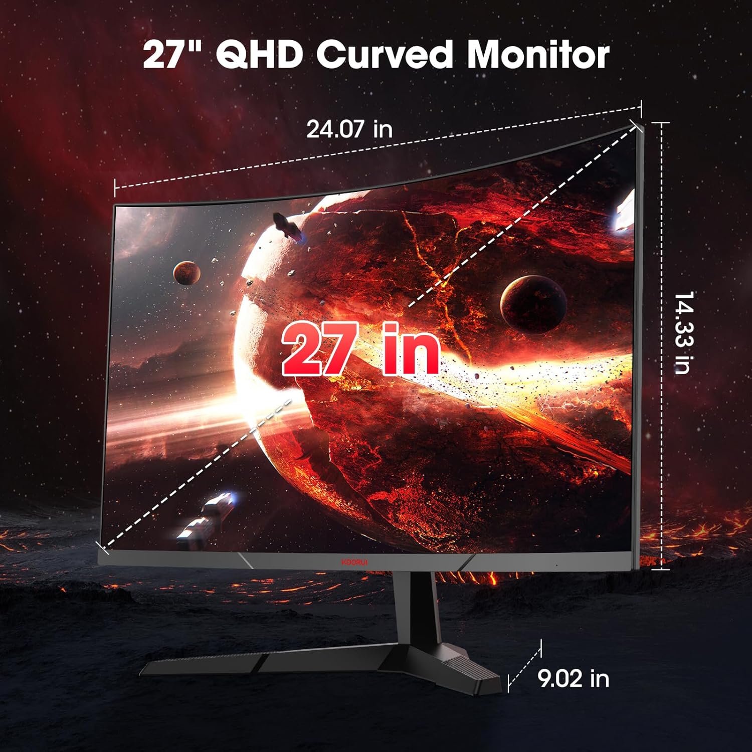 Монітор 27" KOORUI MG27A12Q 2K VA 180 Гц, фото №6