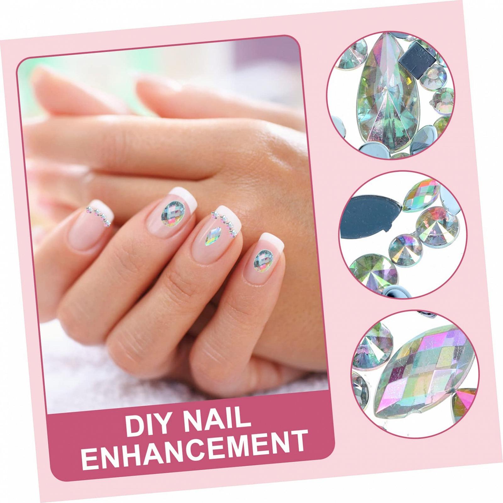 Стрази акрилові MERRYHAPY Різні форми, 300 шт, різнокольорові, фото №4