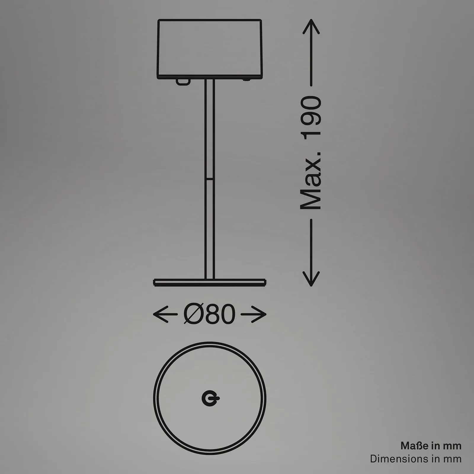 Светодиодная настольная лампа BRILONER беспроводная IP44 со световым краем сенсорная диммируемая аккумуляторная 8 x 19 см Шалфейный зеленый, фото №9