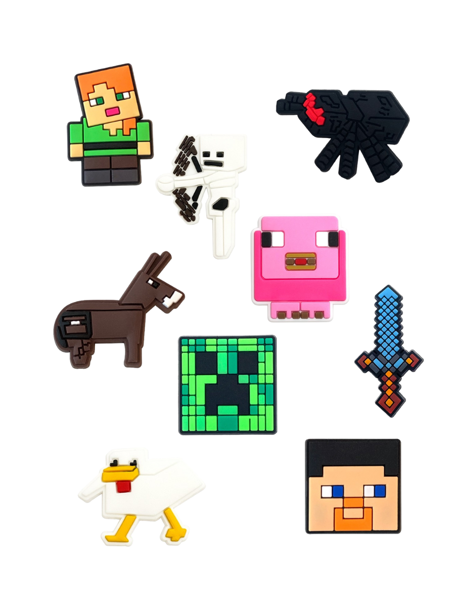 Джибитсы Майнкрафт Minecraft игра Jibbitz 9 шт аксессуары Крокс украшение Minecraft_74_2, фото №1