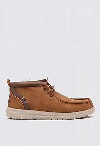Чоловічі черевики Wally Mid Gripr Classic Hey Dude 42051 Шкіра Коньячно-коричневий synthetic.ua - Фото 1