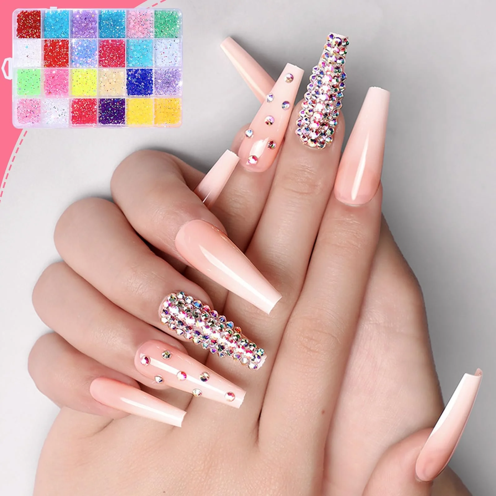 Стразы для ногтей Bedazzler Kit 3500 штук С пинцетом и ручкой-дотсом Набор для творчества, фото №4 Стразы для ногтей Bedazzler Kit 3500 штук С пинцетом и ручкой-дотсом Набор для творчества, фото №4