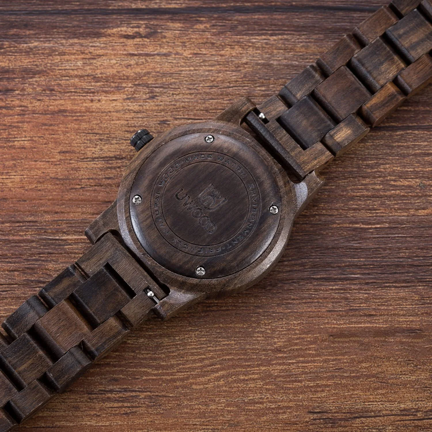 Дерев'яний Годинник MUJUZE Кварцовий Аналоговий з Японським Механізмом з Люмінесцентними Стрілками, фото №5 Дерев'яний Годинник MUJUZE Кварцовий Аналоговий з Японським Механізмом з Люмінесцентними Стрілками, фото №5