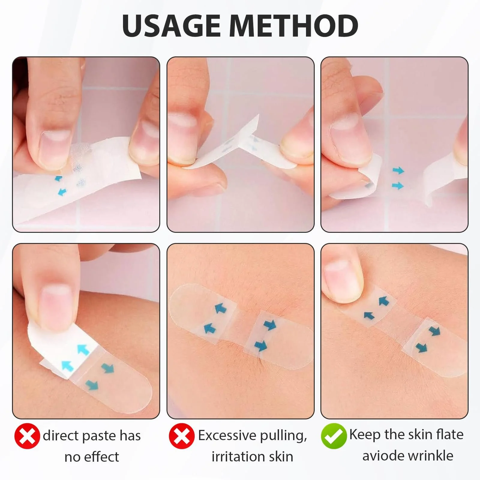 Стрічки для обличчя (120 шт.) для підтяжки обличчя, для запобігання зморшкам, фото №3 Стрічки для обличчя (120 шт.) для підтяжки обличчя, для запобігання зморшкам, фото №3