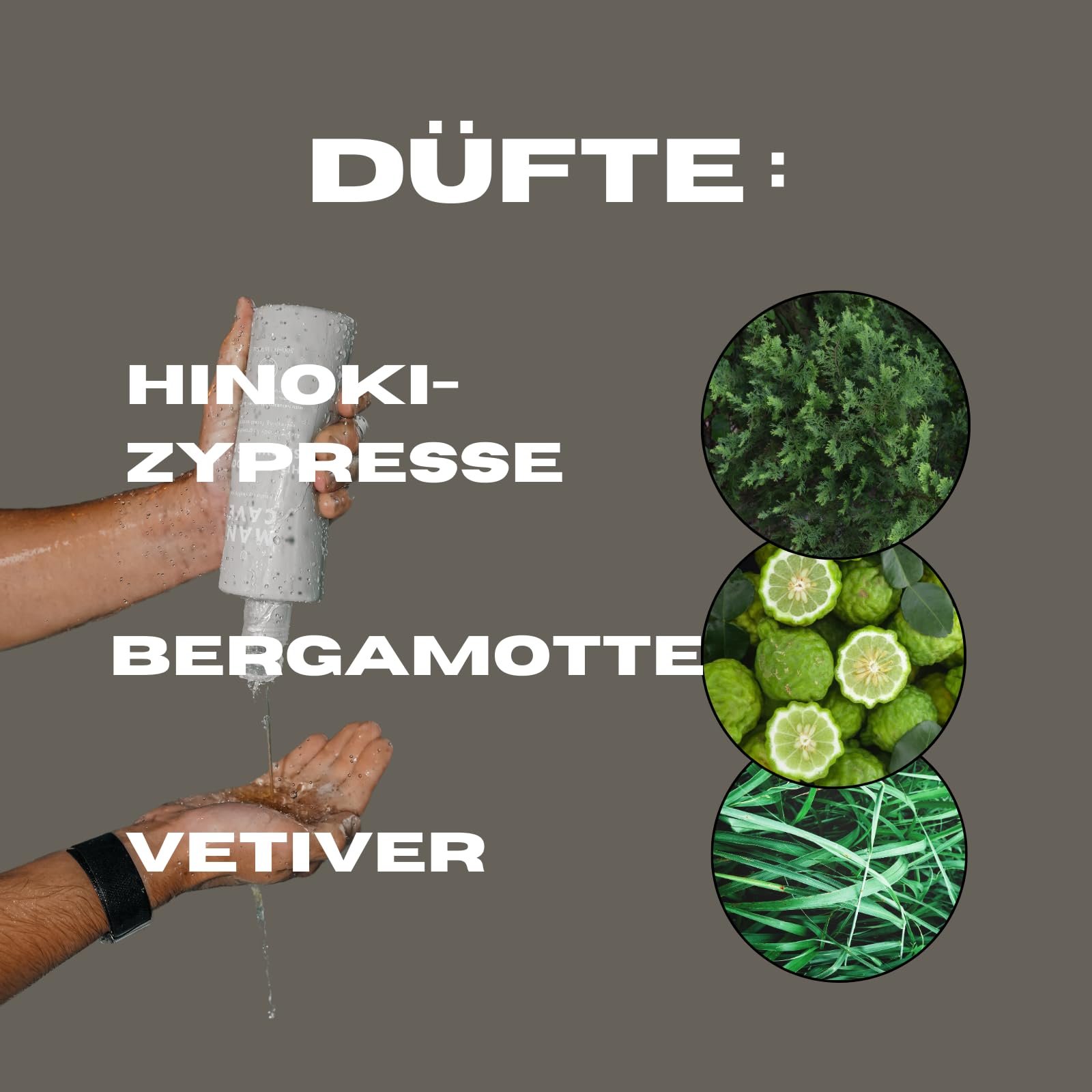 Гель для душу ManCave Hinoki Wood чоловічий 500 мл, фото №5 Гель для душу ManCave Hinoki Wood чоловічий 500 мл, фото №5