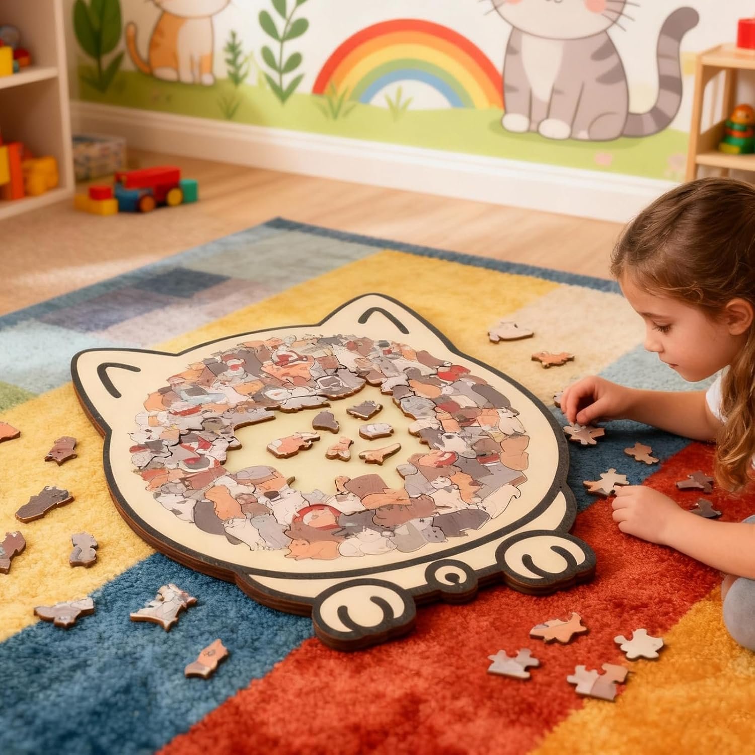 Деревянные пазлы Morandi Кот (B) 135 деталей, фигурные, фото №2 Деревянные пазлы Morandi Кот (B) 135 деталей, фигурные, фото №2