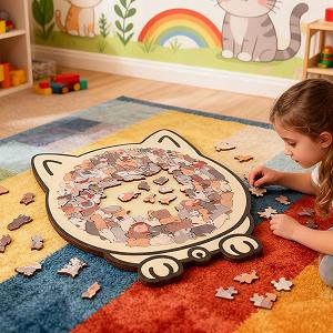 Деревянные пазлы Morandi Кот (B) 135 деталей, фигурные synthetic.ua - Фото 1