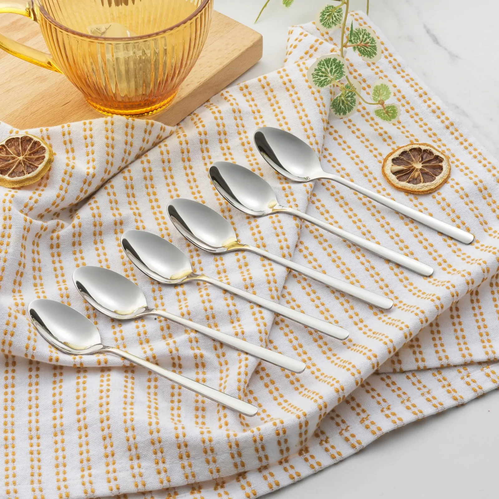 Ложки чайні Russell Hobbs Viennese набір 6 шт, нержавіюча сталь, колір сріблястий, фото №3