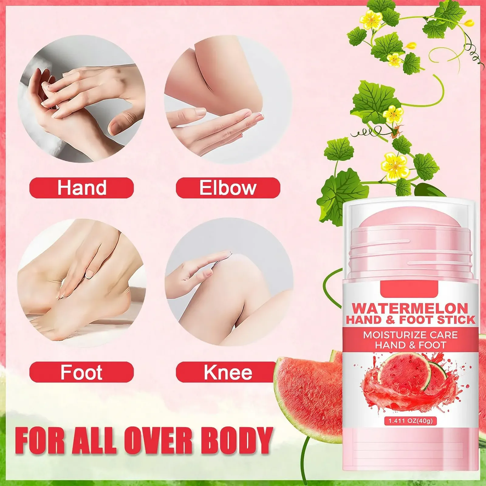 Увлажняющий крем для ног Watermelon от мозолей стик 1.41 унции (40 г), фото №4