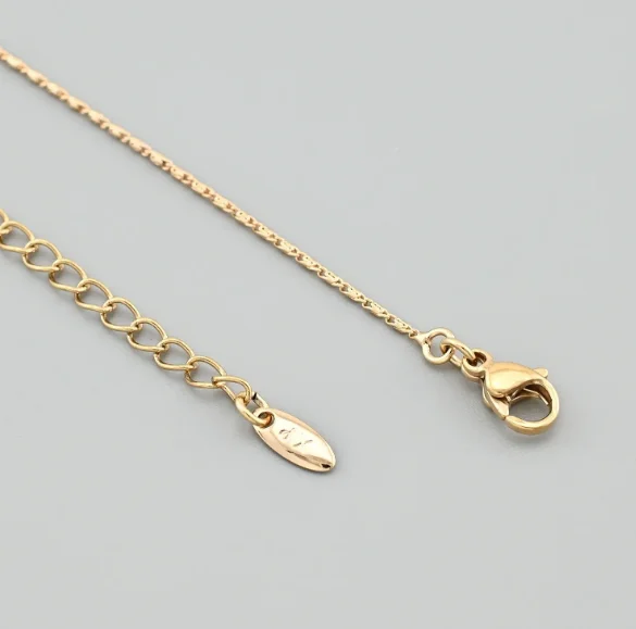 Цепочка позолоченная на шею, женская 45+5 см, фото №2