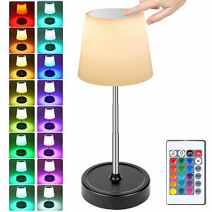 Світлодіодна настільна лампа HOTUT бездротова сенсорна регульована за висотою 16 кольорів RGB USB-C - Фото 1
