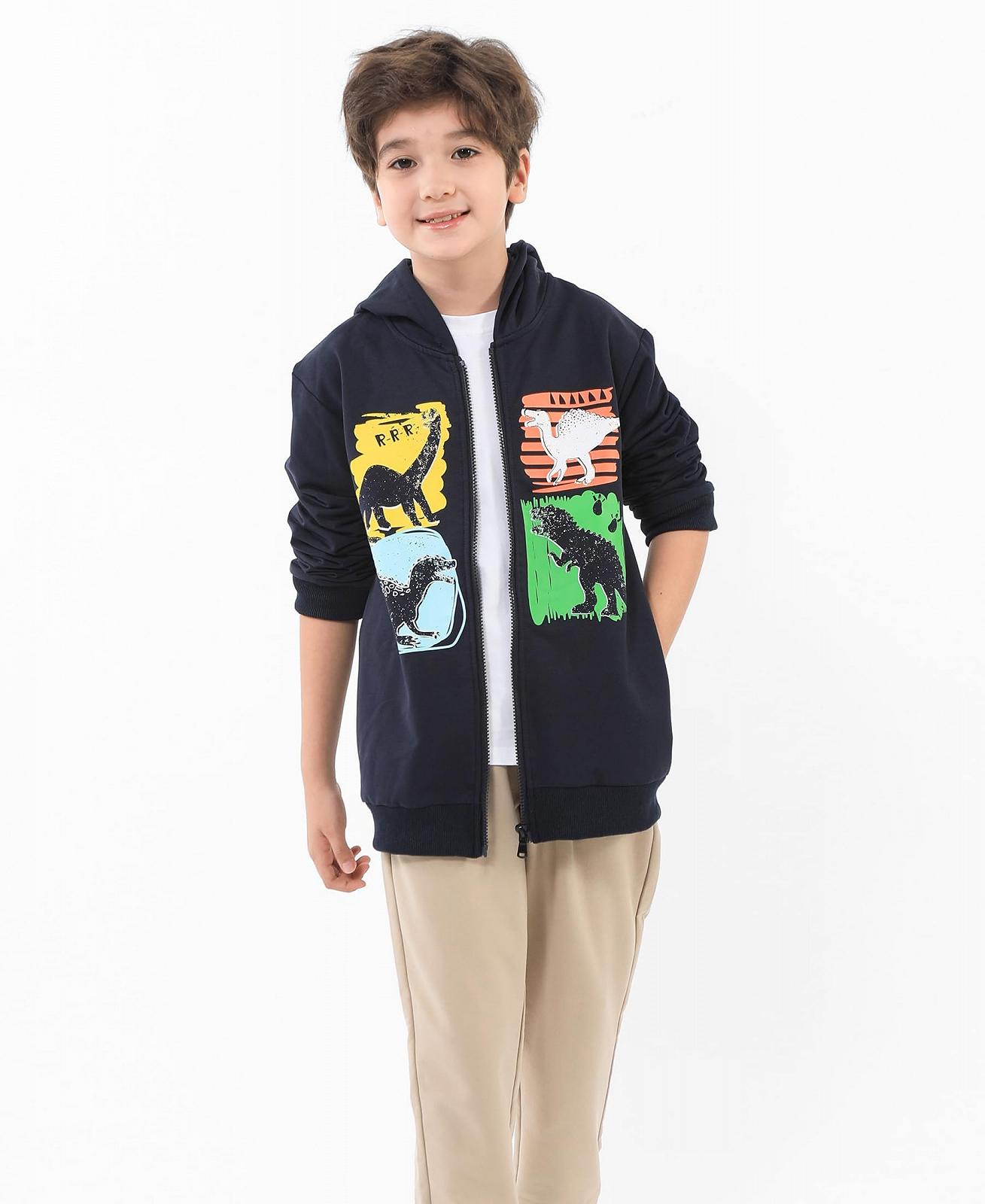 Куртка с капюшоном Codkkre для мальчиков, детская спортивная куртка на молнии, толстовка с капюшоном для мальчиков, толстовка с динозавром на молнии, 2-11 лет, фото №2