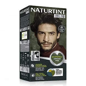 Краска для волос Naturtint Men Bio-Based, перманентная, без аммиака, для мужчин, 100% закрашивание седины, натуральный коричневый 4N - Фото 1