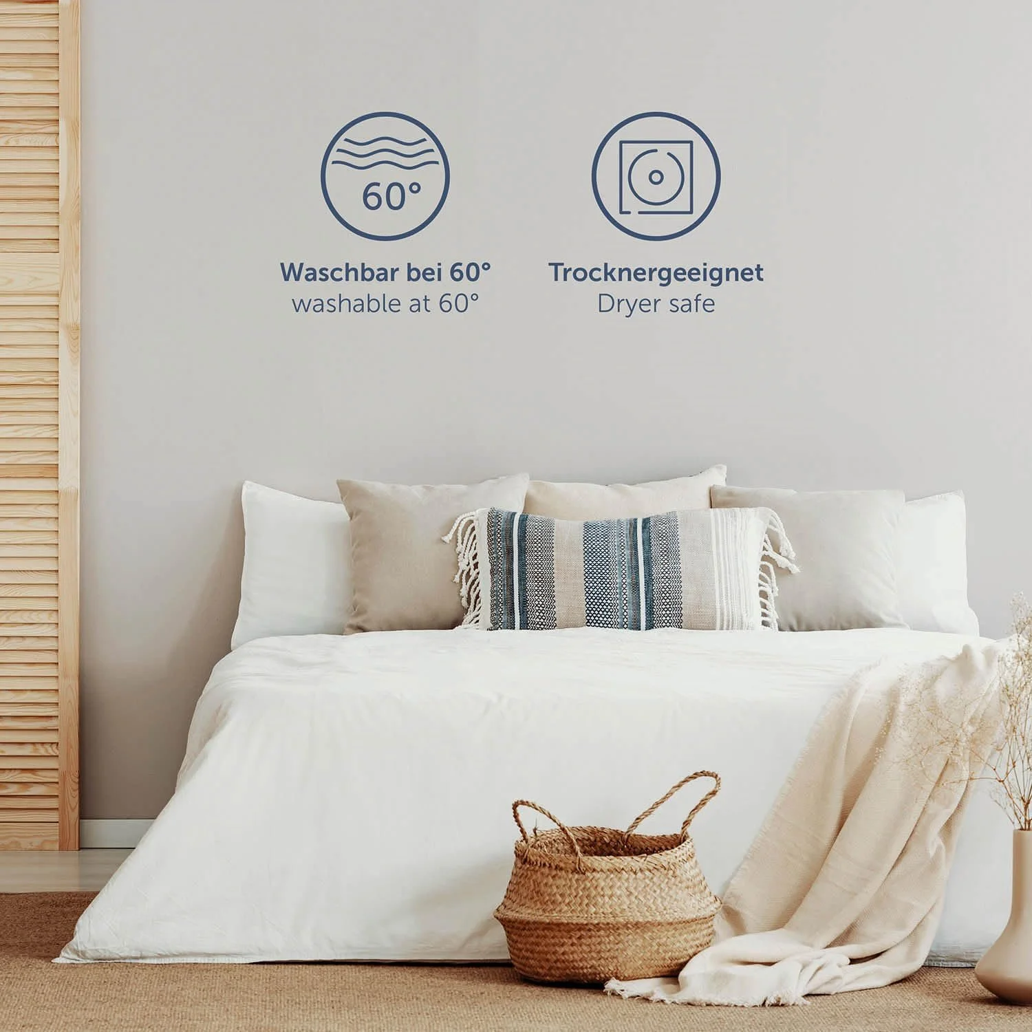 Простыня на резинке Blumtal Premium Jersey Oeko-Tex Certified для кровати Box Spring 270 x 200 см Хлопок Серый, фото №7