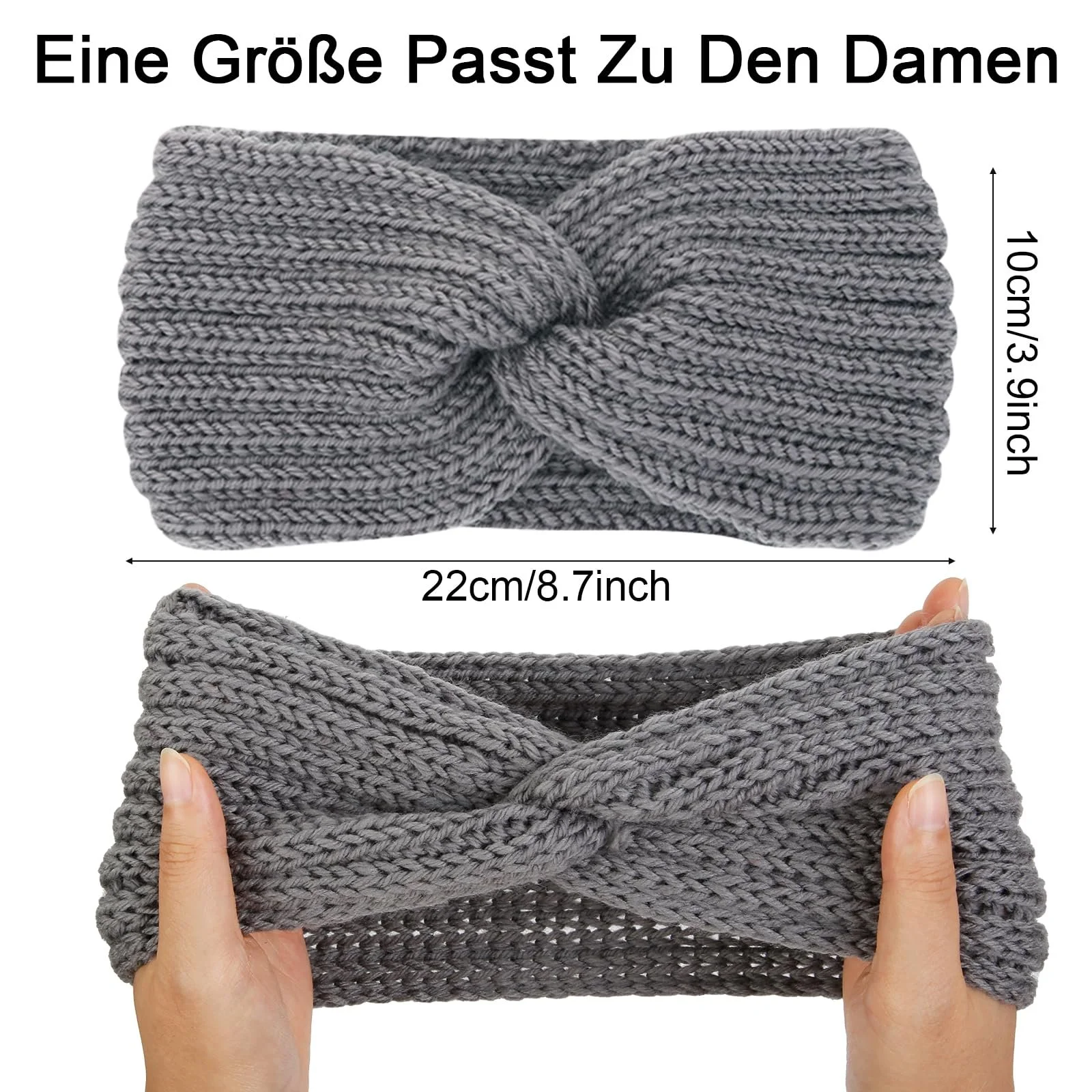 Набір із зимових пов'язок на голову для жінок, широкі в'язані, фото №2 Набір із зимових пов'язок на голову для жінок, широкі в'язані, фото №2