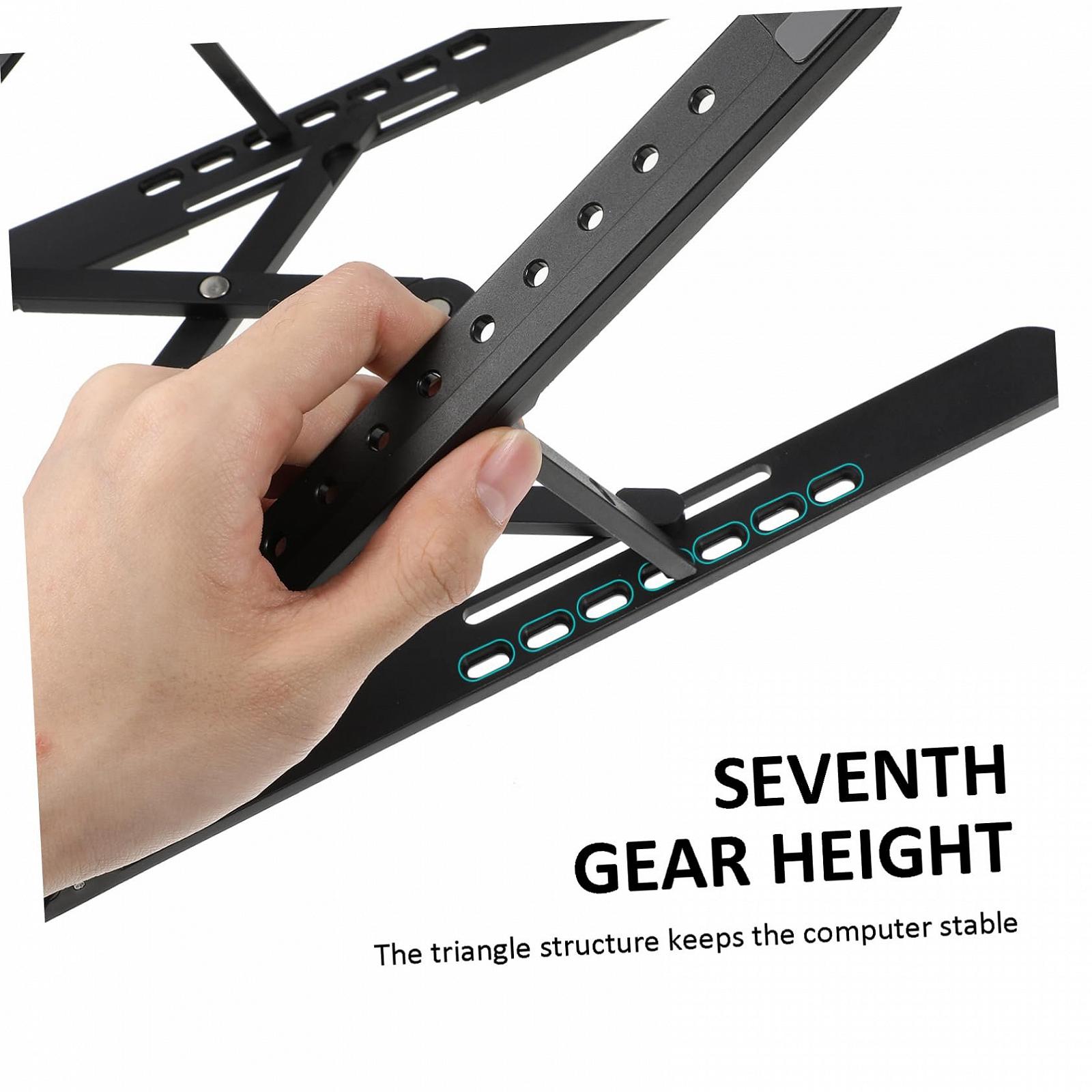 Підставка для ноутбука Lurrose з вентиляторами Складна охолоджуюча  з нековзною конструкцією, фото №5