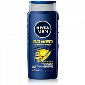 Гель для душу NIVEA MEN Power Fresh зволожуючий з алое вера 6 x 400 мл - Фото 1