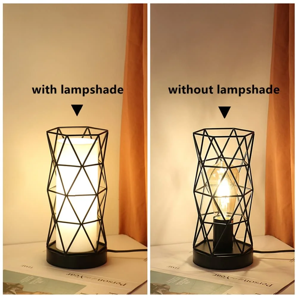 Настільна лампа Goeco Vintage Nordic E27 Black, фото №2