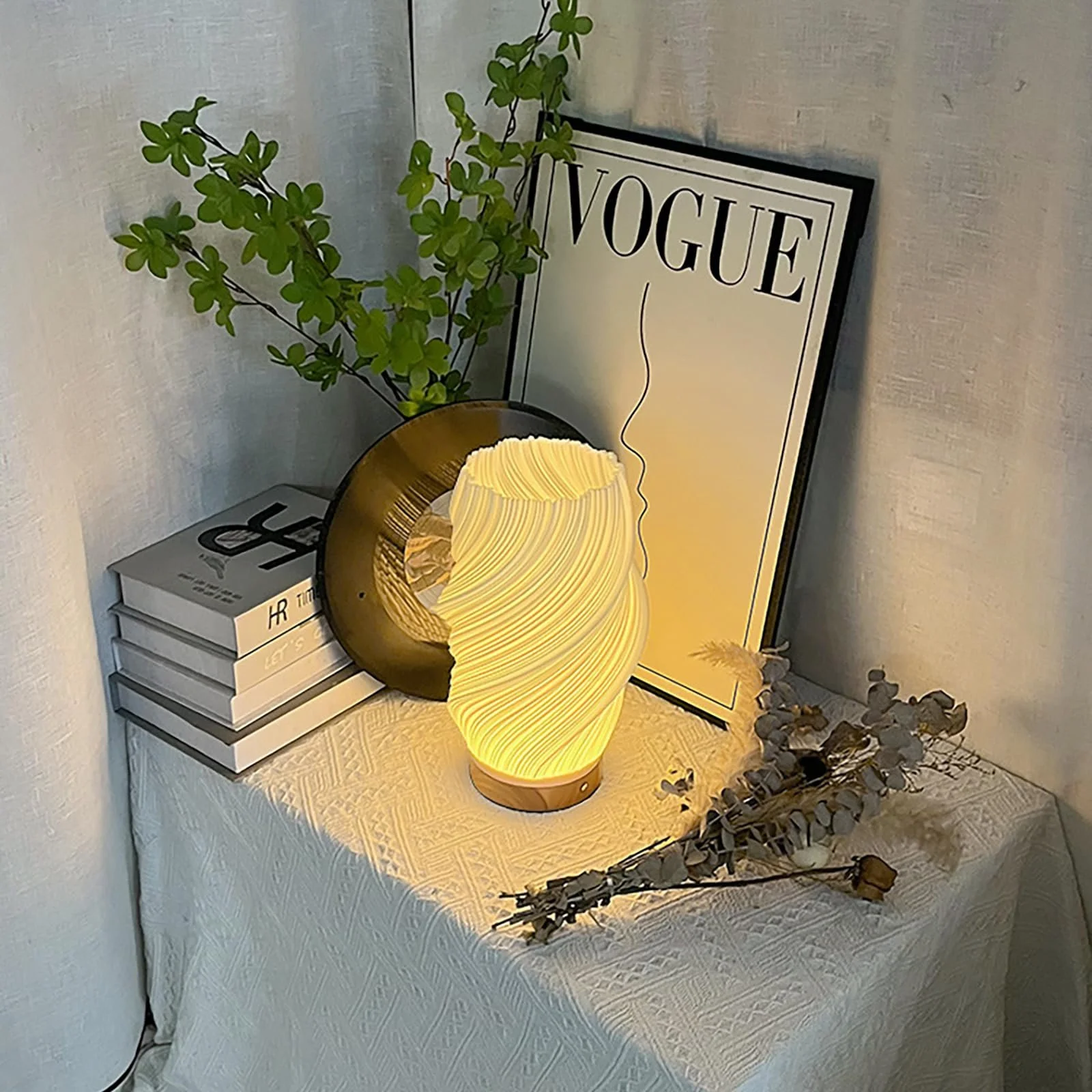 Настільна лампа LED з дерев'яною основою 3 режими 9 рівнів димована (F), фото №8